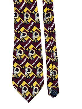 Washington Commanders NFL Silk Tie Burgundy & Gold Geometric Team Logo Design